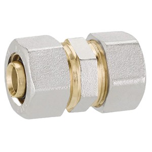 Connettore t.b.t. per cassette WC, ottone/metallo.