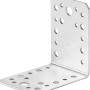 Angolare zincato 90x90x65 mm con fori per costruzioni in legno, set da 10 pezzi.