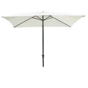 Ombrellone da giardino palo centrale fusto antracite 3x2 m Ecrù