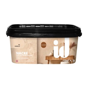 Secchio di pittura effetto Nacre color vaniglia, ideale per decorare le pareti.