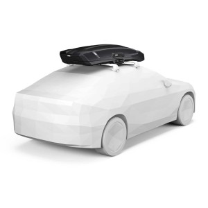 Box da tetto per auto Vector M nero metallizzato