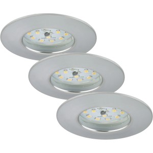 Faretti da incasso a LED Briloner Attach, set da 3 pezzi in alluminio, spot rigidi per interni.