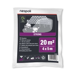 t.b.t. Telo da cantiere, 20 m², 4x5 m, per protezione durante i lavori.