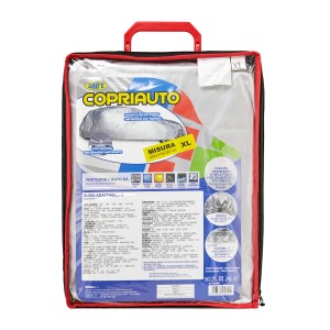 t.b.t. Copriauto XL in sacca trasparente. Protezione antigelo e intemperie.