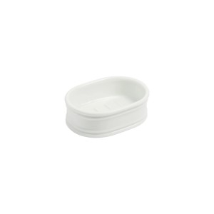 Dispenser sapone t.b.t. bianco per il bagno.