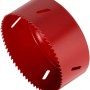 Seghe a tazza LUX rosse, diametro 102 mm, per trapani. Utensile per forare legno e cartongesso.