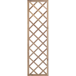 Grigliato in legno per recinzioni da giardino, design quadrato.