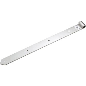 Bandella in acciaio inox 500 mm con supporto per bullone per cancello o porta.