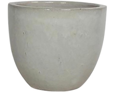 Vaso in ceramica smaltata bianco 24x24x19 cm