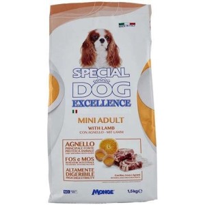 Cibo secco per cani Monge Special Dog Excellence Mini Adult Agnello 1,5 kg