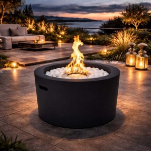 Camino a bioetanolo giardino Divina Fire Rodi 3,5 kW Ø47,5 cm nero