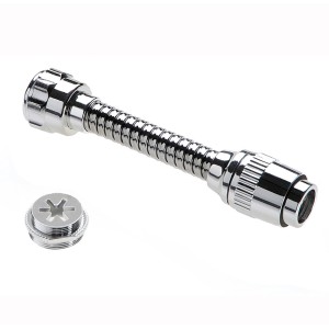 Prolunga per rubinetto Rompigetto t.b.t. cromata con adattatore.