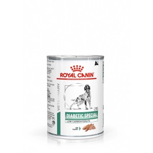 Lattina di cibo umido per cani Royal Canin Veterinary Diabetic Special.