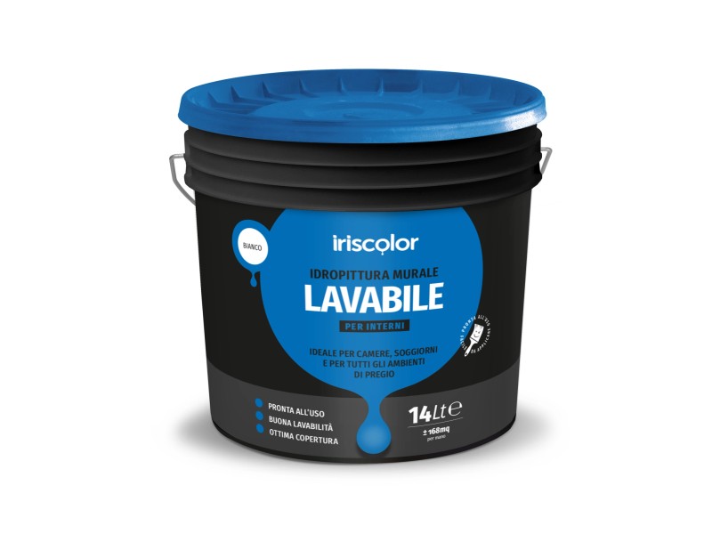 Pittura Interni Bianca Waga Idropittura Lavabile Super Coprente - Formati 4L E 14L