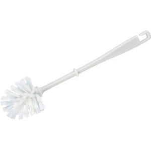 Spazzola di ricambio Wenko per WC con manico in plastica bianca per set WC.