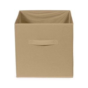 Cubo portaoggetti pieghevole beige Simply 31x31x31 cm