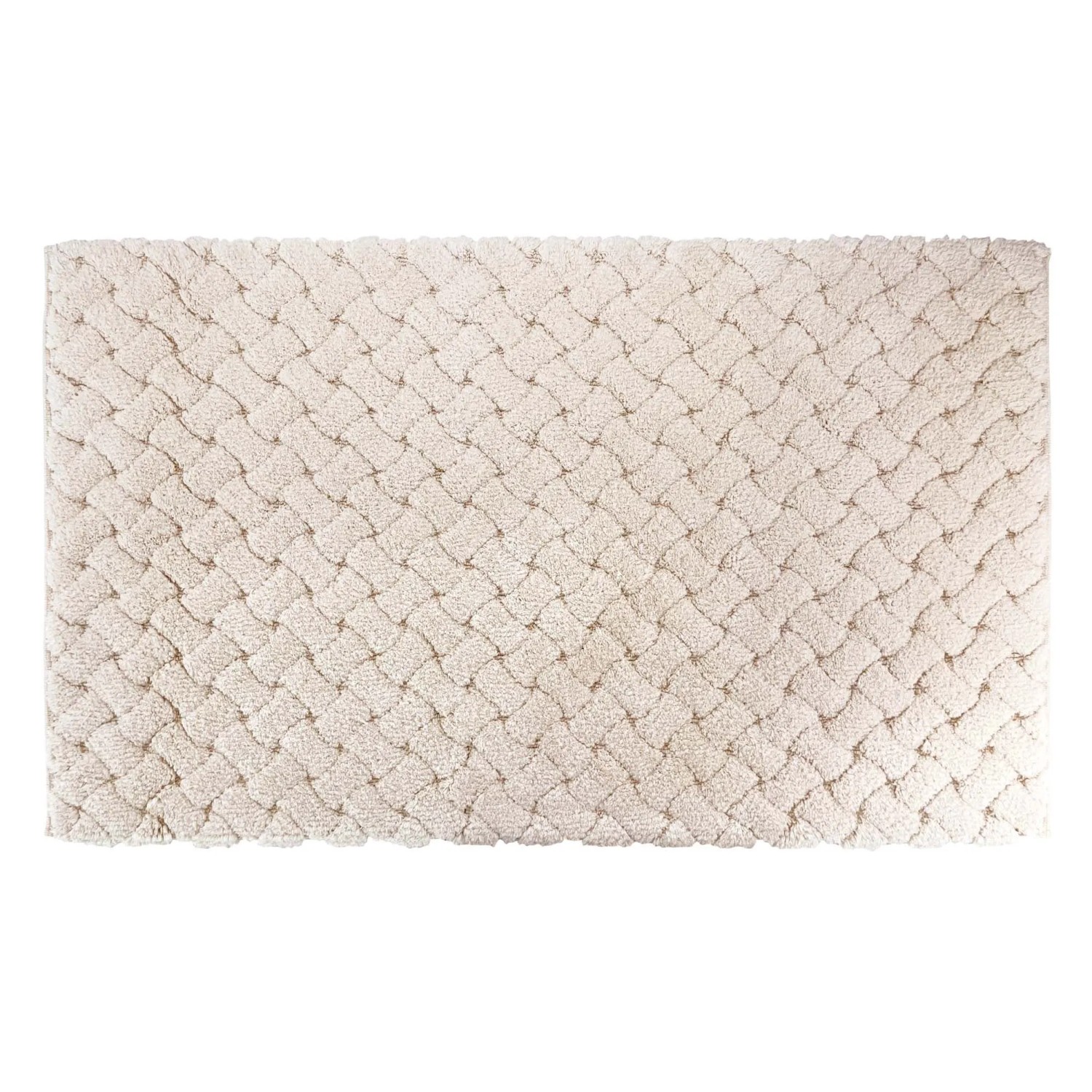 Furn. Tappetino Da Bagno Semicircolare In Cotone Intrecciato - Morbido, Assorbente E Antiscivolo - 1400 GSM