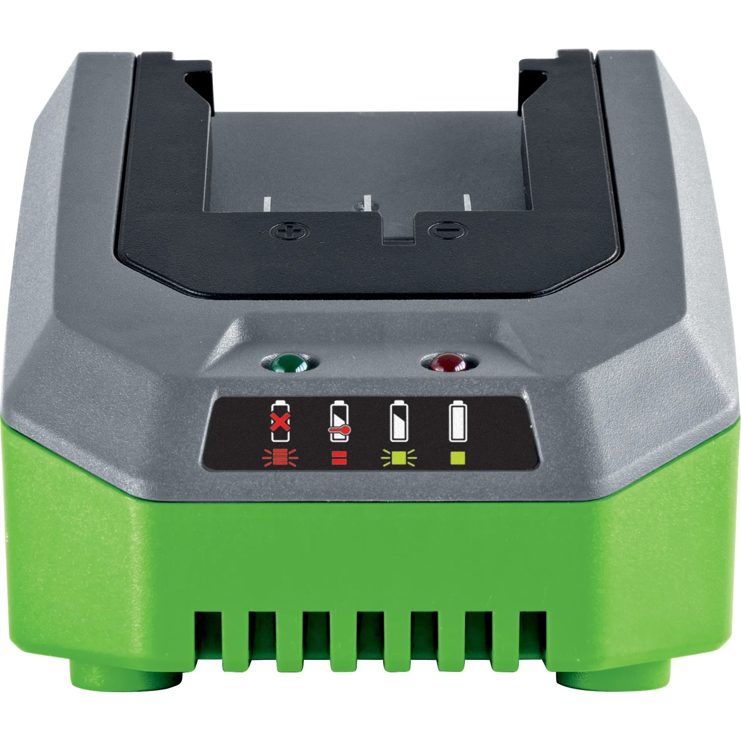 Caricabatterie rapido LUX 20 V per batterie 1 PowerSystem con indicatore di carica.