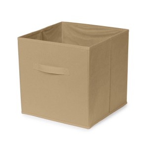 Cubo portaoggetti pieghevole beige Simply 31x31x31 cm