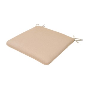 Cuscino da esterno beige t.b.t. con lacci per mobili da giardino.