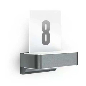 Lampada da esterno a LED Steinel L 820 SC antracite con numero civico