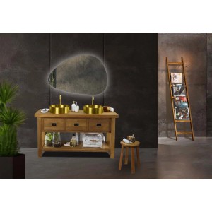 Mobile bagno in teak naturale Margaux 3 cassetti