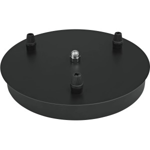 Rosone nero Osram Canopy 1906 E27 per un massimo di tre lampade a sospensione.