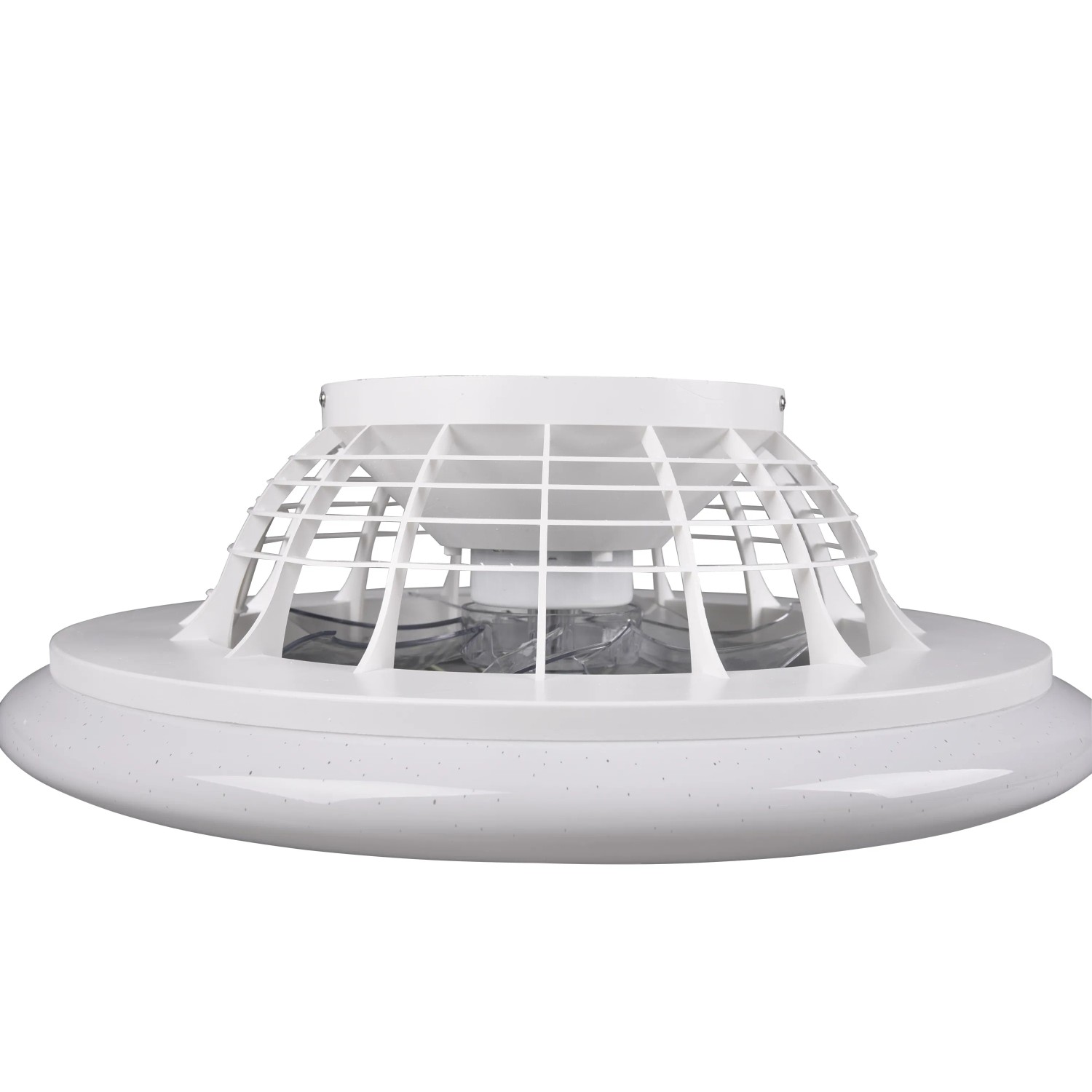 Plafoniera LED bianca Stralsund con ventilatore, Ø 50 cm. Ventilatore da soffitto con illuminazione.