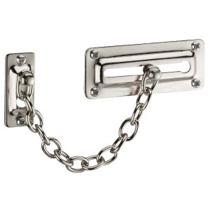 Catenacci catena per porta color argento per la sicurezza delle porte interne.