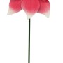 Decorazione da giardino a forma di dalia rosa-viola in metallo, 65 cm.