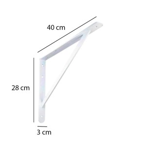 Reggimensola in acciaio 280x400x30x4 mm bianco opaco