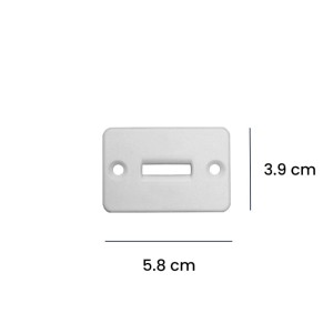 Guidacinghia orizzontale nylon supporto circolare 39x58 mm bianco
