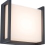 Applique da esterno a LED Lutec Qubo piccola quadrata, illuminazione moderna per facciate.