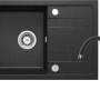 Lavello 1 vasca gocciolatoio Idrostile Bayamo rubinetto 440x175 mm grafite