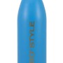Borraccia blu t.b.t. per campeggio e outdoor con tappo argentato.