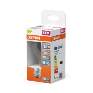Lampadina LED E28 filamento a goccia Osram 806 lm bianco freddo