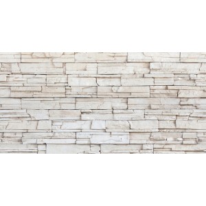 Adesivo da parete con motivo a pietra beige per un design naturale della parete.