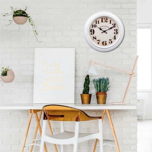 Orologio da parete Sirio Ø 40x4,5 cm panna