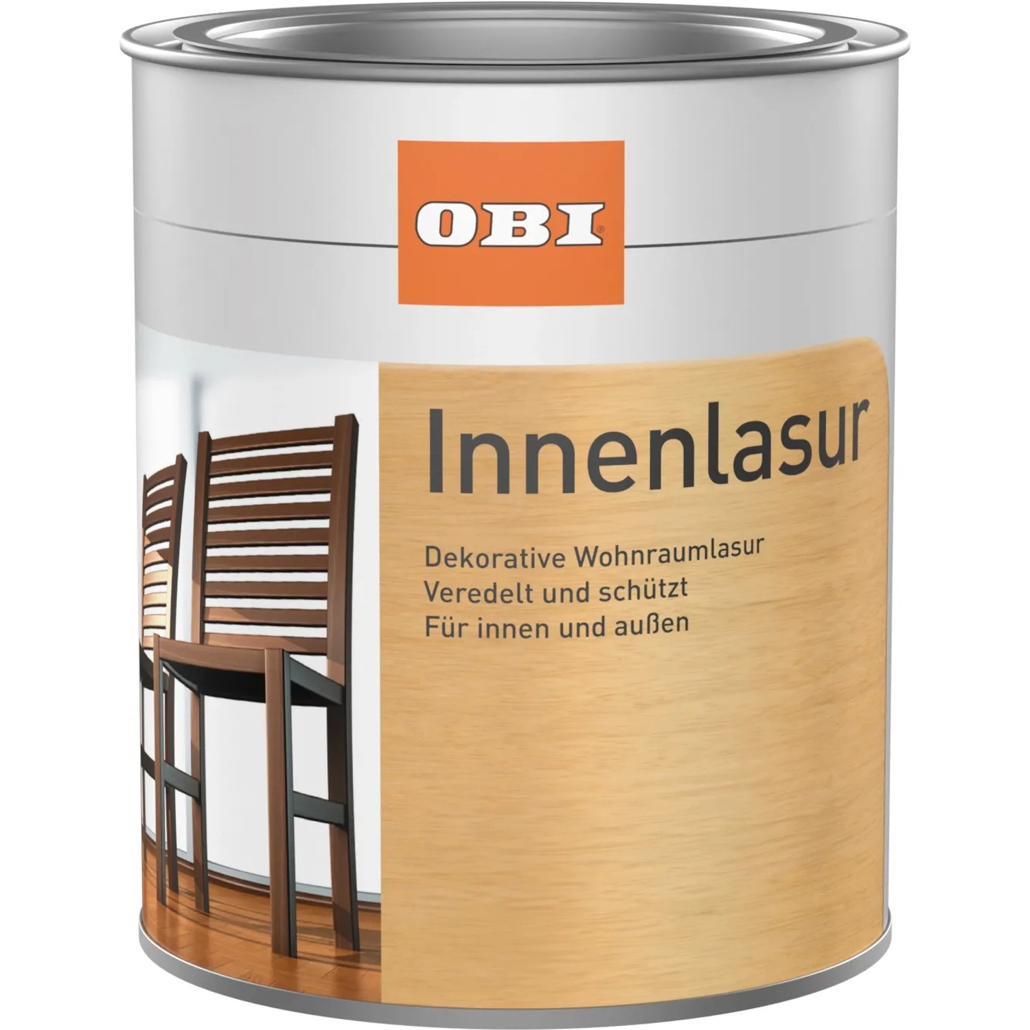 Barattolo di impregnante per interni OBI, bianco naturale, 750ml.