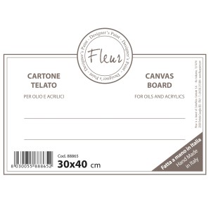 Cartone telato t.b.t., 30x40 cm, per pittura a olio e acrilico.