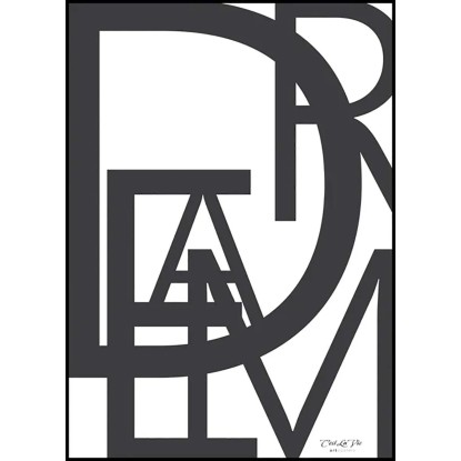 Stampa incorniciata con scritta Dream 50 x 70 cm