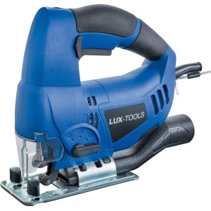 Seghetto alternativo LUX STS-550/65 blu con impugnatura morbida e adattatore per aspirapolvere.