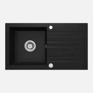 Lavello 1 vasca gocciolatoio Idrostile Martí 440x160 mm Nero