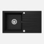 Lavello 1 vasca gocciolatoio Idrostile Martí 440x160 mm Nero