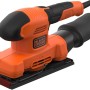 Levigatrice orbitale Black+Decker BEW220, 150 W, arancio/nero, con sacchetto raccoglipolvere.
