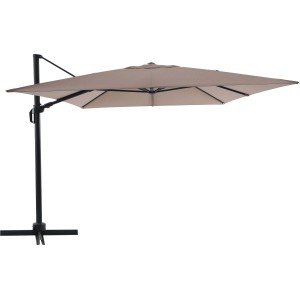 Ombrellone da giardino a palo decentrato Bonbeach 300x400 cm beige