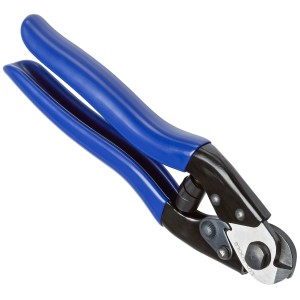 Tronchese per filo LUX Comfort, 190 mm, con manici blu e lame in acciaio.