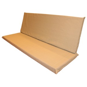 Cuscino beige t.b.t. per panca da giardino, cuscino da esterno per un maggiore comfort.