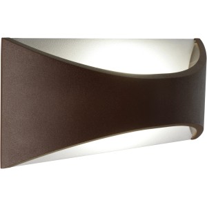 Moderna applique da esterno t.b.t. marrone per montaggio a parete.