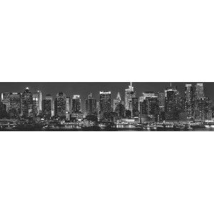 Paraschizzi t.b.t.: Skyline di una città di notte, in bianco e nero.